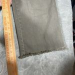 Judy Blue  Wide Leg Crop Pants Women Jeans 11/30 Green Garment Dyed Stretch Raw Photo 6