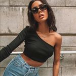 Princess Polly Brianna Black One Shoulder Long Sleeve Ribbed Crop Top 10 Photo 1