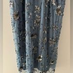 Mac Duggal  Blue Floral Embellished Scoop Neck Evening Gown 10 Photo 5