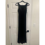 Bridesmaid Prom Formal Black Velvet Long Evening Gown / Dress Size XS Photo 5