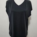 Maurice's Edgely Off Black Solid Jersey Knit Vneck Short Sleeve Tee Size Medium Photo 1