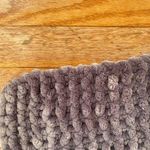 gray and black chunky thick oversized knit scarf Photo 3