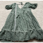 Sea Gypsies  Womens Flare Dress in Jaidete Sage Green Sz XS Cottage Fairy Core Photo 3