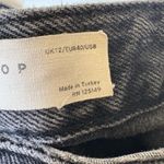 Topshop  Washed Black Ripped Denim Shorts – Grunge Mom Fit US 8 Photo 5