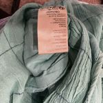 Free People Turquoise Lunar Cove Plaid Split Leg Pants Sz L NWOT Photo 6