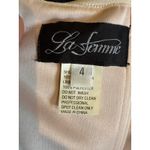 La Femme  Black Lace Beaded Off Shoulder Crop Top Mermaid Skirt Set Size 4 Photo 4