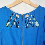 Anthropologie  Maeve Blue Aria Lattice Cut Fit & Flare Mini Dress 2 Photo 3