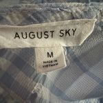 August Sky Blue Plaid Sleeveless Dress (654) Size M Photo 9