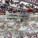Absolutely Famous  Pink / White Floral Cold Shoulder Top Size L Photo 3