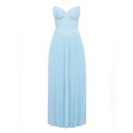 House Of CB  MARCELLA Ocean Blue Pleated Maxi Dress, Size , $299 Photo 7