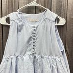 ZARA Imperfect  dress tiered ruffle mini baby doll dress faux pearl front buttons Photo 2