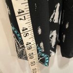 INC Size L Black White Mandala Wide Leg Cropped Jumpsuit Gold Ring Detail Belted Photo 7