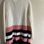 Loft  Ivory Pink Navy Blue Long Cardigan - Size Small -‎ NWT Photo 3