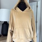 American Eagle  Gold Velour Velvet Pullover Hoodie Photo 0
