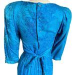 Vintage 70s Lanz Originals Blue Damask Knee Photo 4