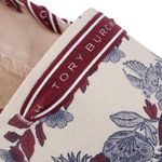 Tory Burch Grosgrain Whipstitch Floral Imperial Garnet Espadrilles Flat,Sz 7,NIB Photo 5