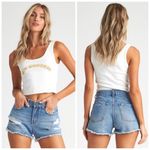 Billabong Drift Away Distressed Denim Jean Cut Off Shorts Sz 30 Photo 4