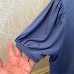 August Silk  women’s top blouse t-shirt embroidered crochet puff sleeves sz 1X Photo 3