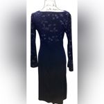 CDC velour cocktail dress. Navy blue embellished. Size 4 Photo 3