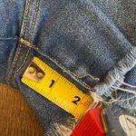 EXPRESS Dark Blue Frayed Jean Shorts Photo 8