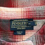 Pendleton  Flannel Women’s Shirt medium Red And White Plaid holiday cotton Photo 3