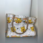 Disney Winnie The Pooh Bear Lined Shoulder Tote Bag Woven Rattan Material 11.5” Photo 5