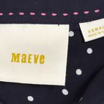 Maeve  Navy Shirt White Polka Dots Embroidered R Added Size‎ XSmall EUC Photo 4