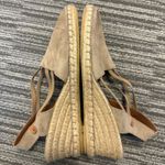 Verbenas Maika Taupe Suede Wedge D’Orsay Espadrille Sandals Boho Preppy Coastal Tan Size 9.5 Photo 5