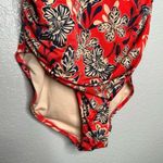 Garnet Hill  Women's Ruched Crossover One-Piece Swimsuit
Red Tan Floral size 12 Photo 5