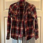 Vanilla Star Jeans Red Plaid Flannel Photo 0