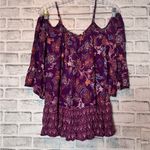 BeachLunchLounge  Purple and Pink‎ Floral Top Photo 1