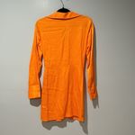 ZARA  Satin Knot Mini Dress Orange NWT Size Small Photo 5