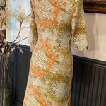 J. McLaughlin 3/4 Length Sleeve Speckled Catalina Cloth Sheath Dress - Sz XS 💚🎀 Photo 5