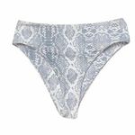 SheIn Gray White Snakeskin Print Swim Suit Bottoms Women's Size Small Photo 0