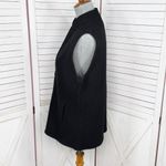 Alfred Dunner Embroidered Beaded Full Zip Mock Neck Boucle Wool Vest Black Small Photo 1