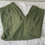 Knox Rose  Army Green Button Front Cropped Pants Sz Large Photo 0