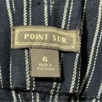 J.Crew  Point Sur Women’s Size 6 Navy Blue White Striped Linen Paperbag Pants Photo 5