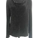Alex Evenings  Size Large Top Blouse Long Sleeve Cowl Neck Glitter Shimmer Photo 0