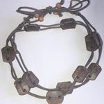 Vintage Brown Wood Beaded Boho Belt or Necklace Photo 0