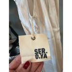 SEROYA Leah Silk Mini Dress Pearl Womens Size Medium White Photo 7