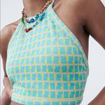 ZARA NWT  JACQUARD CROP TOP HALTER NECKLINE OPEN BACK MEDIUM Photo 3