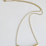 Anthropologie 18K Curved Bar Necklace Photo 0
