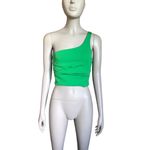 ZARA  Green One Shoulder Crop Top Photo 1