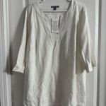 Jessica London Linen Rayon Embroidered Blouse NWOT Sz 16. 5002 Photo 0