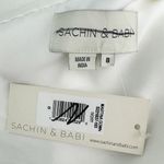 Sachin + Babi Martina One-Shoulder Gown Jeweled Wedding Dress white size 8 Photo 12