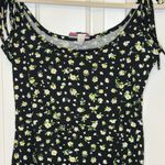 Discreet Vintage Y2K  Black Daisy Floral Mini Dress Indie Romantic Medium Photo 4