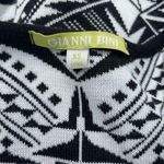 Gianni Bini  long sleeve black and white jacquard mini dress Photo 3