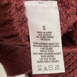 Aeropostale NWT Women’s Sz S Tawny Port Crop Top Waffle Knit V Neck Sweater Photo 7