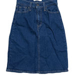 Levi Strauss Classic Skirt Dark Wash Denim midi Length Size 25 Blue Photo 0