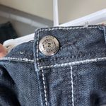 womens size 13 mens 34x34 y2k zipper embroidered denim jeans bottoms Blue Photo 3